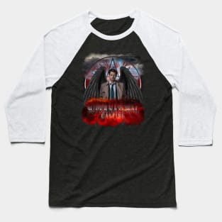 Castiel Angel Wings 2 Baseball T-Shirt